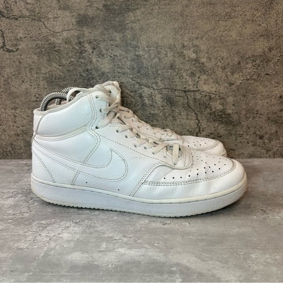 Nike Court Vision Mid Sneakers Mens sz 9 - white - Picture 1 of 7